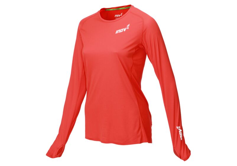 Koszulka Inov-8 Base Elite 2.0 Long Sleeve Damskie Czerwone EMN-097153